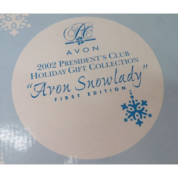 Avon 2002 Ceramic Snow Lady Candy Dish New in Box - Picture 4 of 4